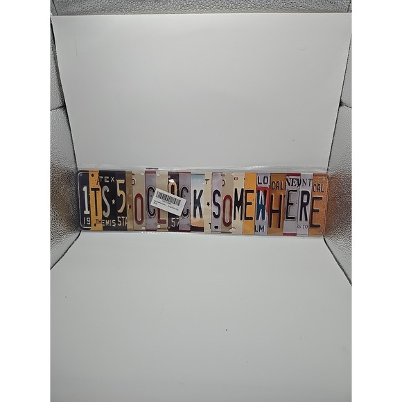 Its 5 O'clock Somewhere Sign Bar Signs For Home Bar Decor Funny Outdoor Bar Meta - Picture 1 of 4